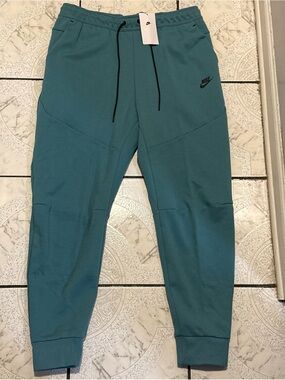 New Nike Sportswear Tech Fleece Jogger Pants Teal Black Men’s Size XL CU4495-381